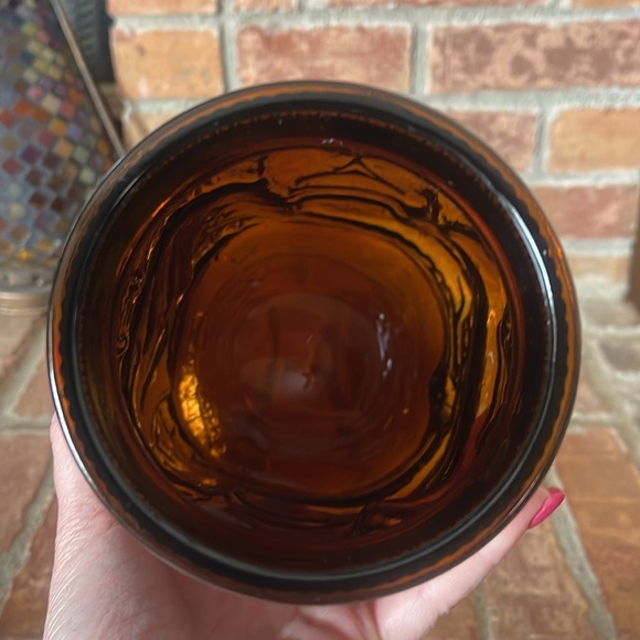 Vtg Dutch Masters The Chieftain Brown Amber Glass Indian Jar Humidor Canister - Picture 4 of 8